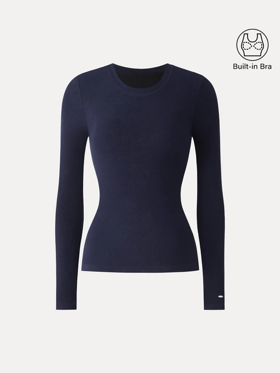 OGL Tops - NWT OGL MaxWarm Crewneck Long Sleeve Bra Top in Smoky Navy